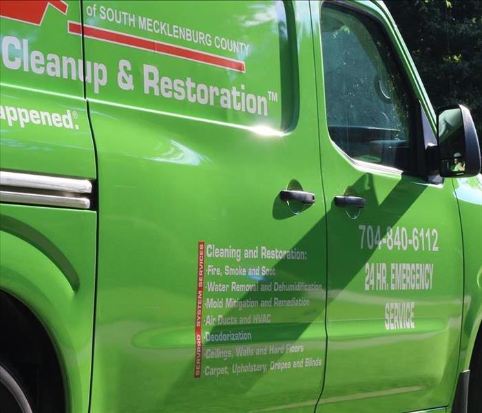The Green SERVPRO of South Mecklenburg County Van