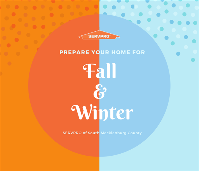 “Prepare Your Home For Fall & Winter” with a half orange half blue background and SERPVOR logo