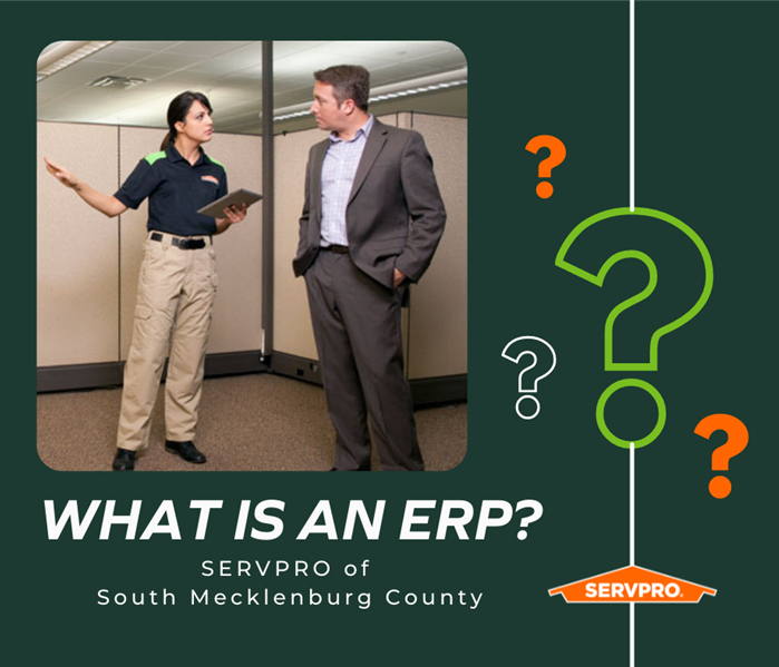 SERVPRO emplyee talking with a business owner about creating an ERP